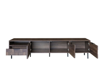 78" TV Stand With Storage Cabinets For Living Room - Walnut