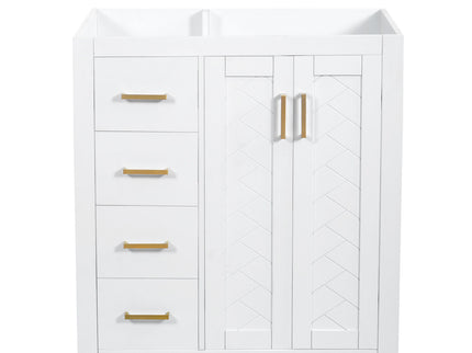 Retro Style Bathroom Vanity With 3 Drawers & Soft-Closing Doors