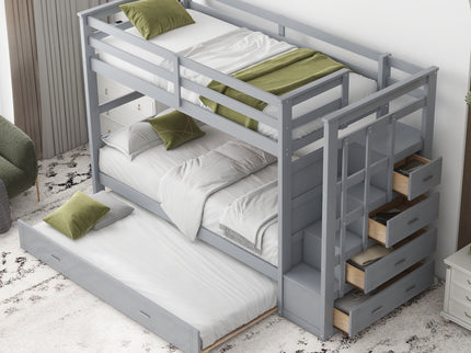 Bunk Bed With Trundle And Staircase