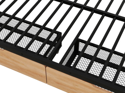 Full Size Convertible Bunk Bed With 2 Drawers Durable - Black