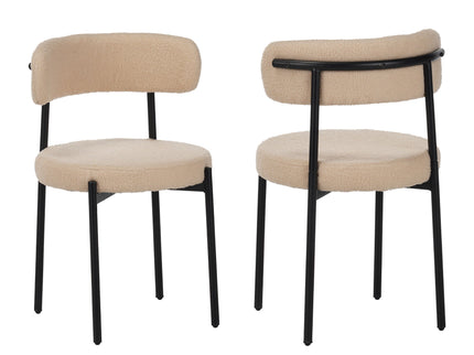 Medieval - Curved Back Kitchen Dining Chairs (Set of 4) - Beige