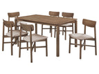 Dark Brown / 7 Pc. Table, 6 Chairs
