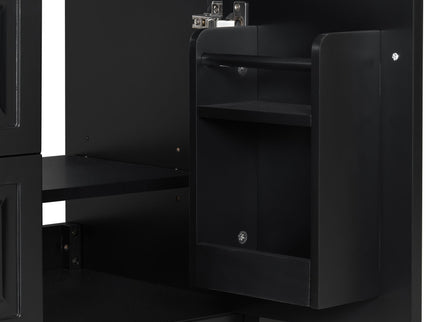 Freestanding Bathroom Vanity With Sink, Adjustable Shelf & Flip Drawer