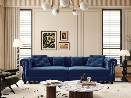 3 In 1 Convertible Sleeper Sofa Bed With Movable Ottoman