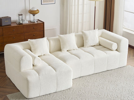 Sectional Free Combined Sofa With 2 Side Pockets