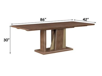 Ouida - Dining Table - Brown / Gold
