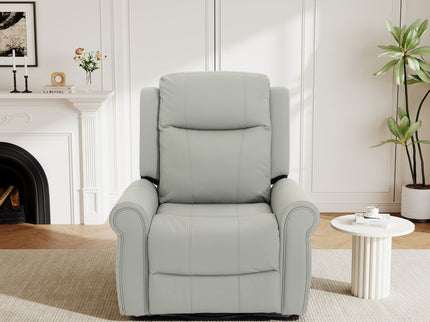 Manual Recliner Chair With 270 Degree Swivel, Massage & Heating, Dual Reclining Positions
