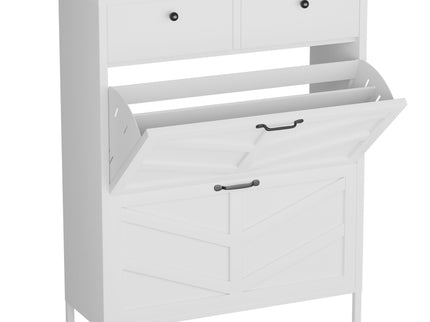 Shoe Cabinet With Flip Drawers