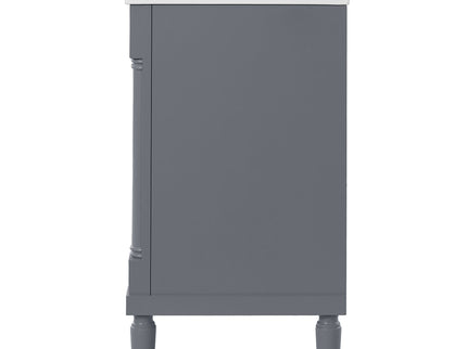 Bathroom Vanity With Top Sink, 2 Tier Storage Cabinet