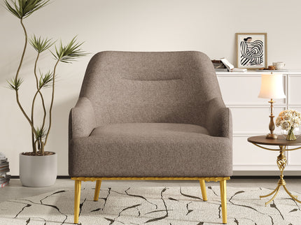 Modern Elegance Accent Chair With Curved Backrest