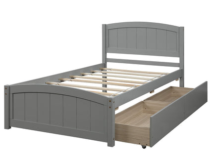 Platform Bed & Headboard, Footboard And Wood Slat Support