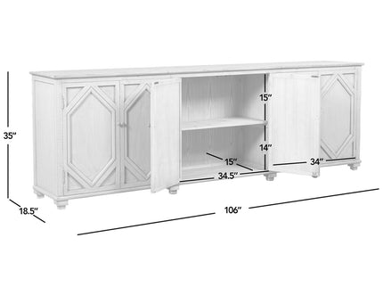 Colette - 6 Door Cabinet Sideboard - Brown
