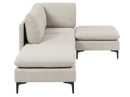 Upholstered Modular Sectional With Tall Legs, Medium Firm Seat
