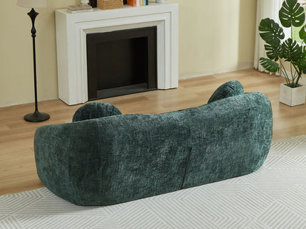 Curved Convertible Sofa, 2 In 1 Frameless Folding Sofa Bed With Pull Out Base And Deep Seat