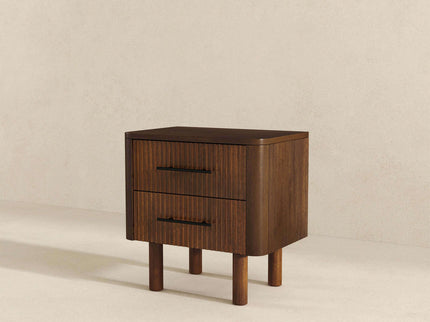 Logan - Nightsd Bed Side Tables With 2 Drawers - Brown
