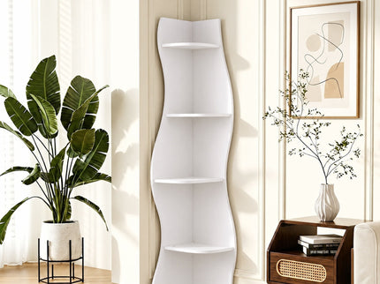 5 Tier S - Shaped Corner Shelf For Living Room