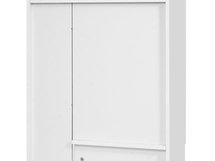 Modern 3 In 1 Bathroom Mirror Cabinet With Adjustable Shelf & Towel Bar