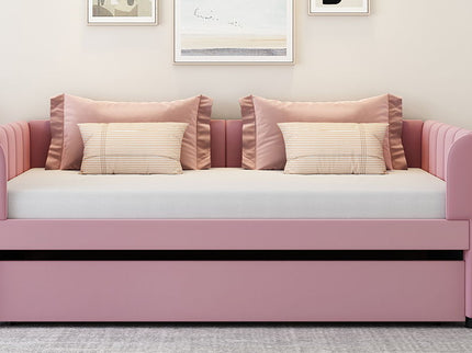 Upholstered Daybed With Ergonomic Design Backrest