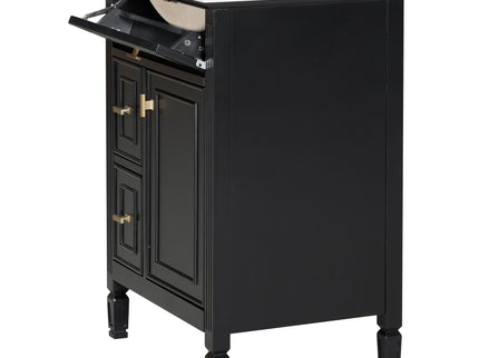 Bathroom Vanity With Sink, Flip Drawer, 2 Drawers, Adjustable Shelf