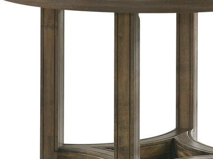 Parfield - 5 Pieces Round Dining Room Set - Light Brown / Oak