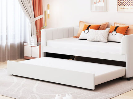 Upholstered Daybed With Ergonomic Design Backrest