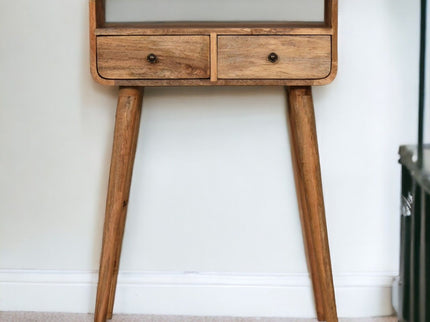 Curved Chestnut Console Table