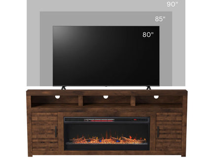 Electric Fireplace TV Stand Console For TVs Up To 95" - Whiskey