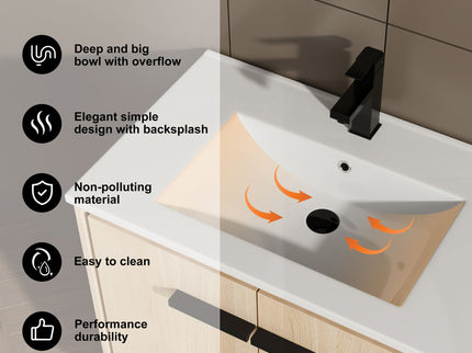 Modern Bathroom Vanity Base With Basin And Storage Cabinet