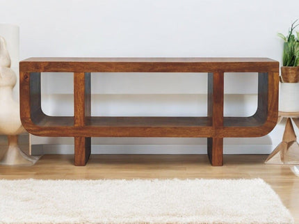 Orion - Curved Media Unit - Brown
