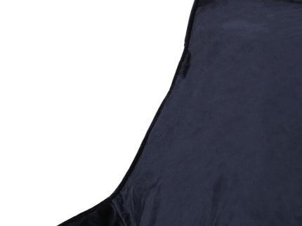 Allea - Velveteen Bean Bag Chair With Armrests - Midnight Blue