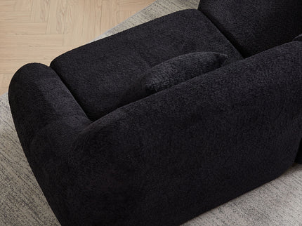 Luxury Curved Corner Sectional Sofa With 4 Pillows