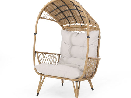 Outdoor Wicker Standing Basket Chair With Cushion