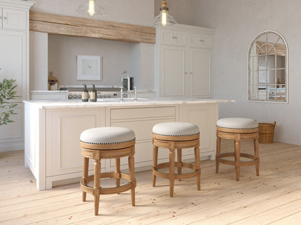 Rustic Elegance Backless Swivel Stool
