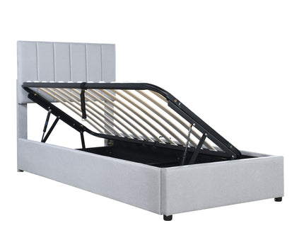 Upholstered Platform Bed With A Hydraulic Storage System