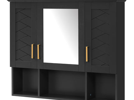 Modern Wall Mounted Medicine Cabinet With Adjustable Shelves, Soft Close Doors, High Define Mirror