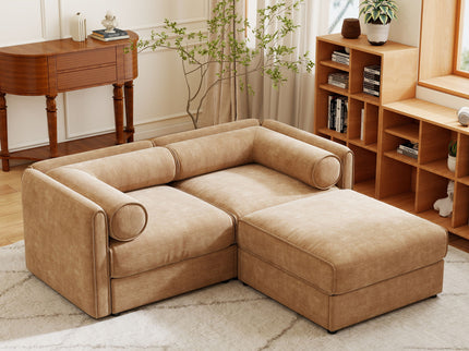 Contemporary Elegant Sofa With Storage And Ottoman