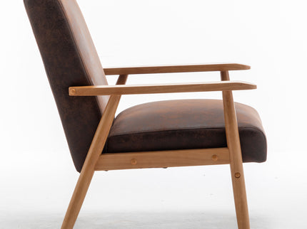 Wide Arm Chair - Brown
