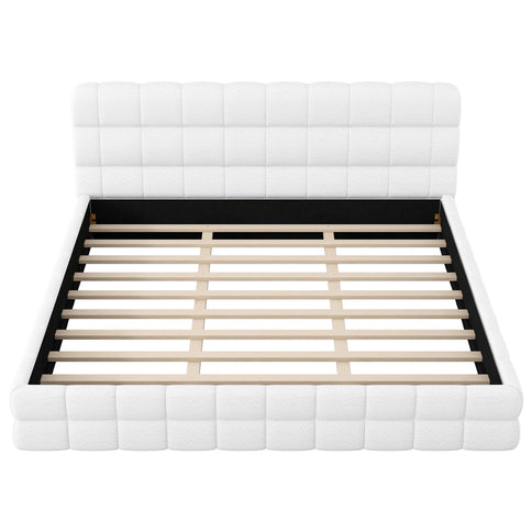 Upholstered Platform Bed With Headboard