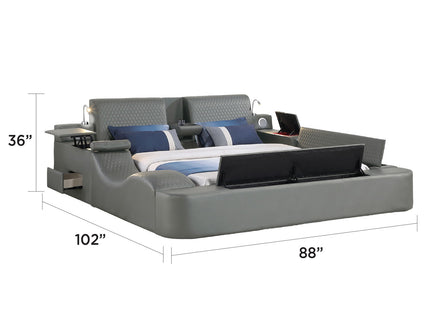 Zoya - Smart Multifunctional Bed, Built In Bluetooth Speakers, USB Charging