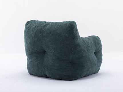 Soft Teddy Fabric Tufted Foam Bean Bag Chair With Teddy Fabric