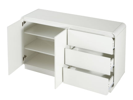 Sideboard, Wide Storage With 2 Doors And 3 Drawers