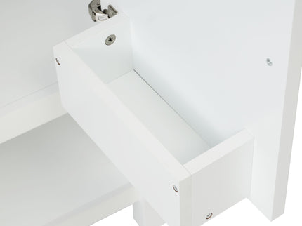 Elegant Bathroom Vanity With Ceramic Sink And Versatile Storage