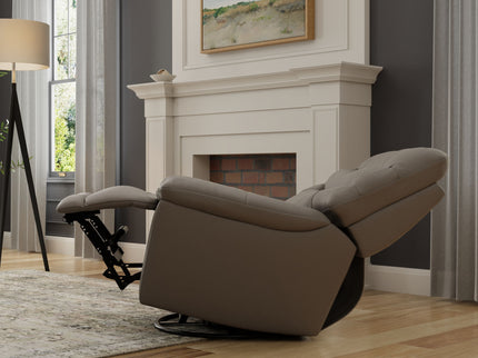 Oslo Antelope - Swivel Glider Recliner With Manual Footrest
