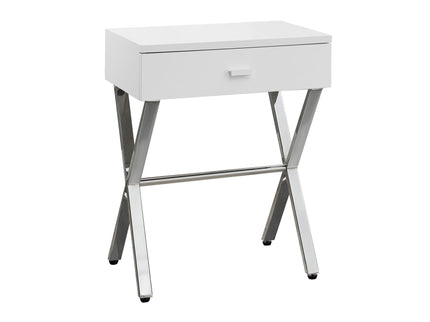 Accent Side X Table, Storage Drawer, Contemporary & Modern