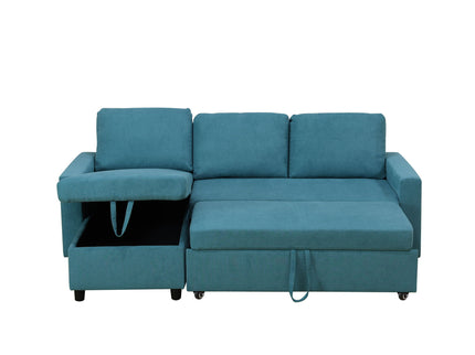 L - Shaped Convertible Sofa Bed With Storage Chaise