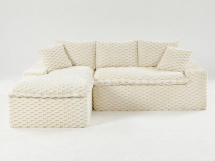 Modular Sofa, Convertible Twin Seat With Chaise Lounge