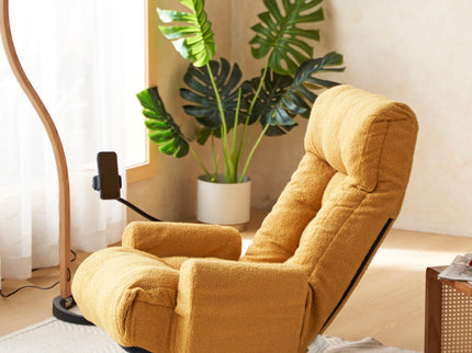 Adjustable Swivel Lounge Chair With 360 Degree Rotating Seat And Headrest Support