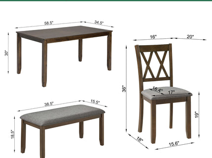 Modern Dining Set With Upholstered Chairs