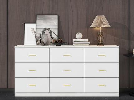 9 Drawer Dresser, Ample Storage For Bedroom