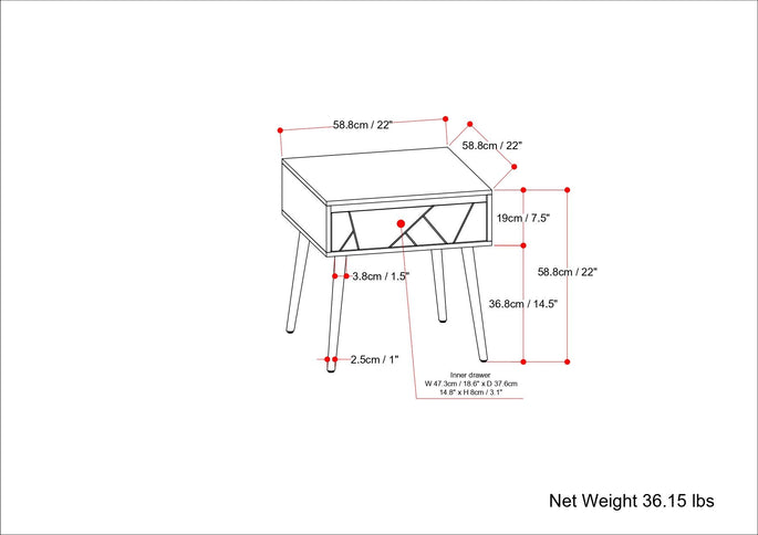 Jager - Side Table - Natural